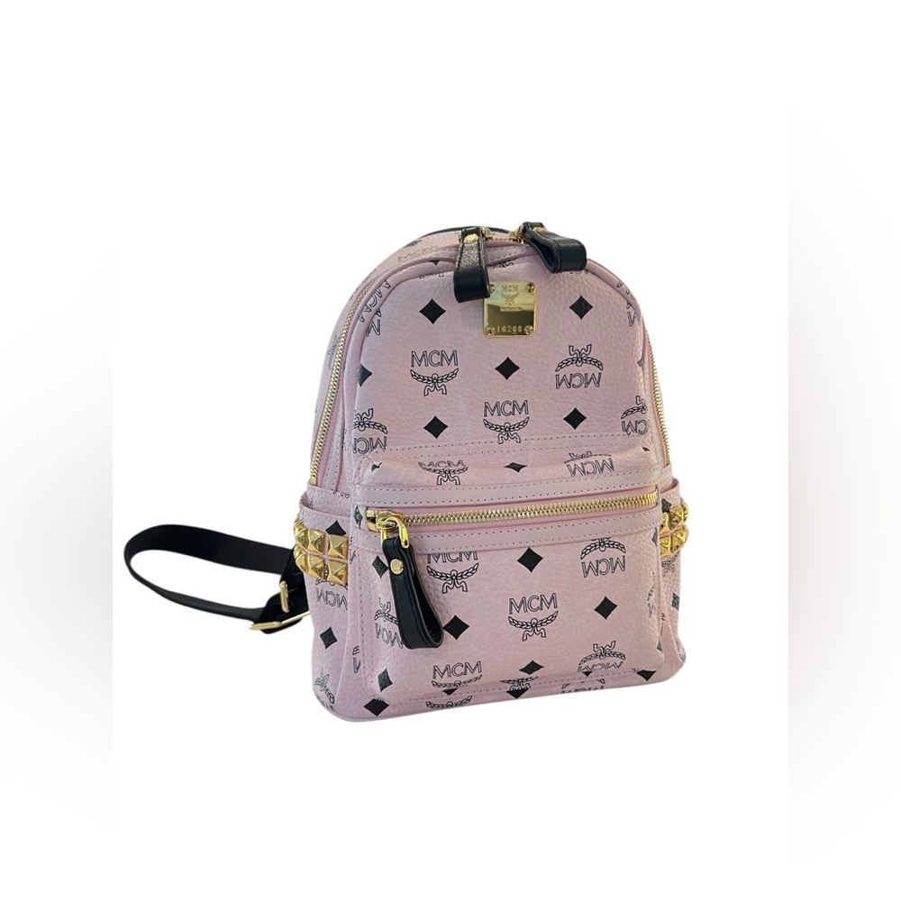 MCM Visetos Small Side Stud Stark Backpack